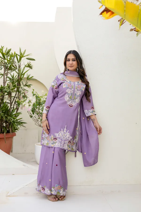 Lavender_Chinon_Embroidered_Palazzo_Set_with_Zardosi_Hand_Work_|_Party_Wear_Ethnic_Outfit_for_Women