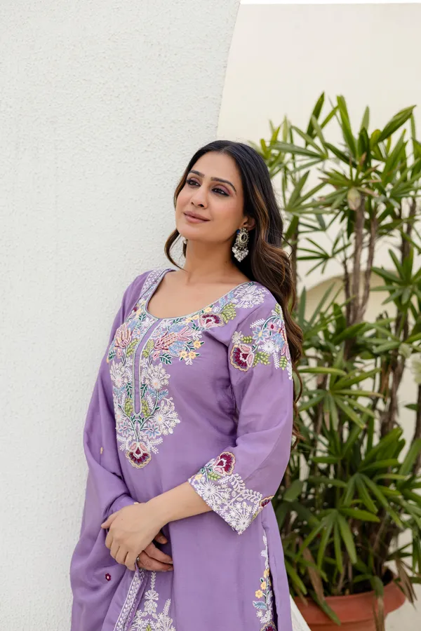 Lavender_Chinon_Embroidered_Palazzo_Set_with_Zardosi_Hand_Work_|_Party_Wear_Ethnic_Outfit_for_Women