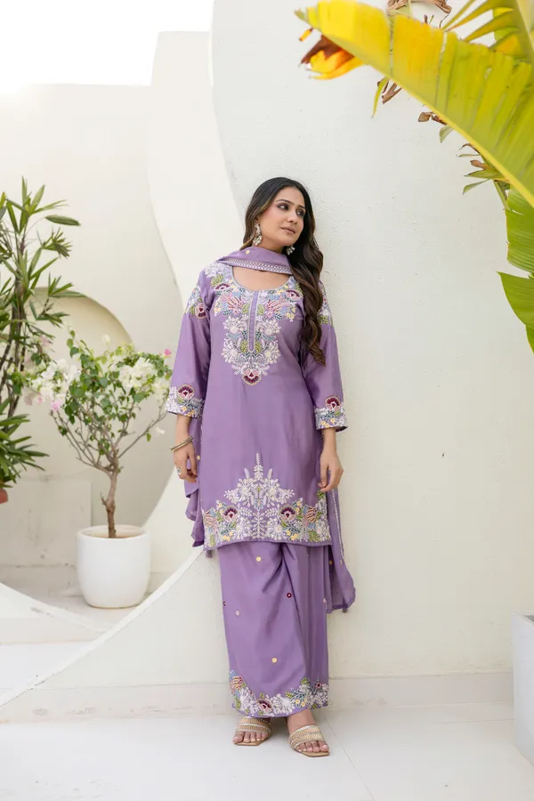 Lavender_Chinon_Embroidered_Palazzo_Set_with_Zardosi_Hand_Work_|_Party_Wear_Ethnic_Outfit_for_Women