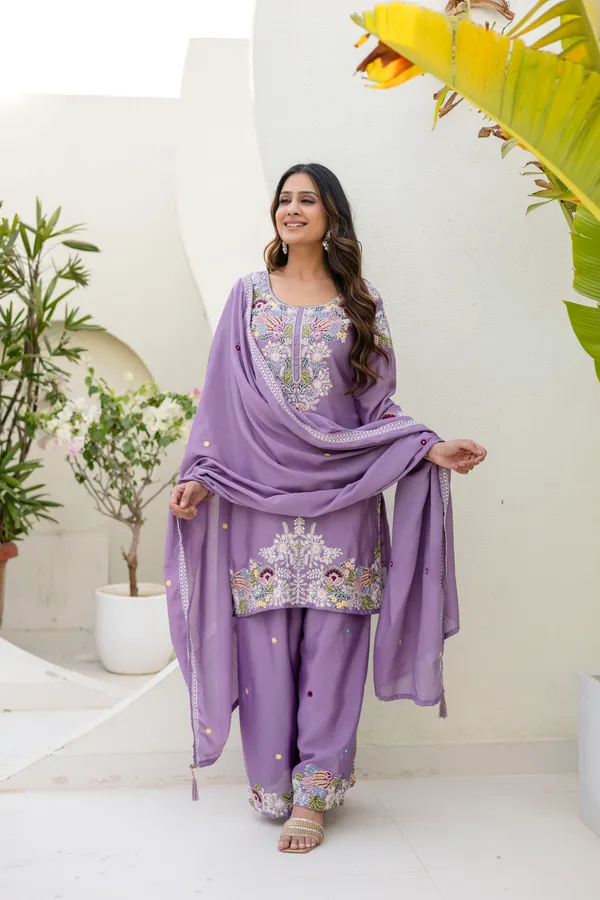 Lavender_Chinon_Embroidered_Palazzo_Set_with_Zardosi_Hand_Work_|_Party_Wear_Ethnic_Outfit_for_Women