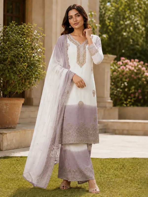 Lavender_Dual_Tone_Georgette_Embroidered_Palazzo_Set_with_Dupatta_|_Party_Wear_Ethnic_Outfit_for_Women