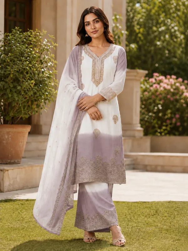 Lavender_Dual_Tone_Georgette_Embroidered_Palazzo_Set_with_Dupatta_|_Party_Wear_Ethnic_Outfit_for_Women