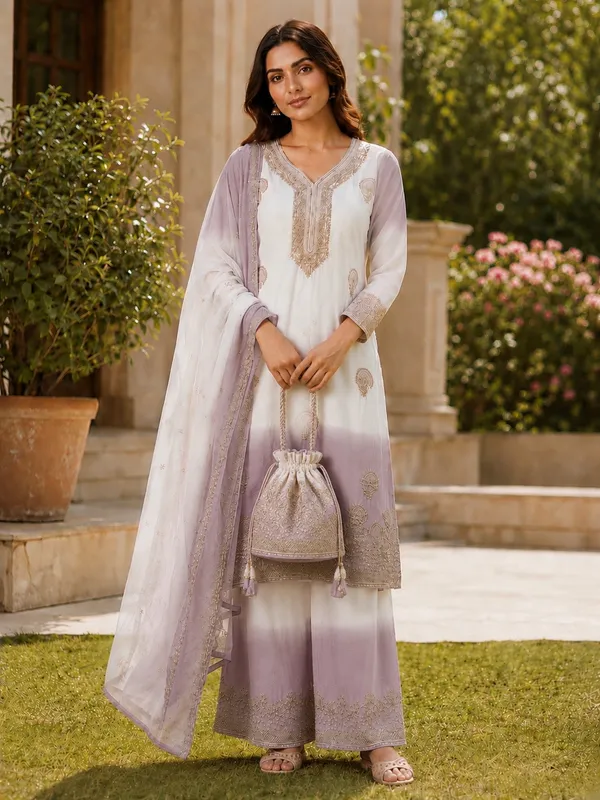 Lavender_Dual_Tone_Georgette_Embroidered_Palazzo_Set_with_Dupatta_|_Party_Wear_Ethnic_Outfit_for_Women