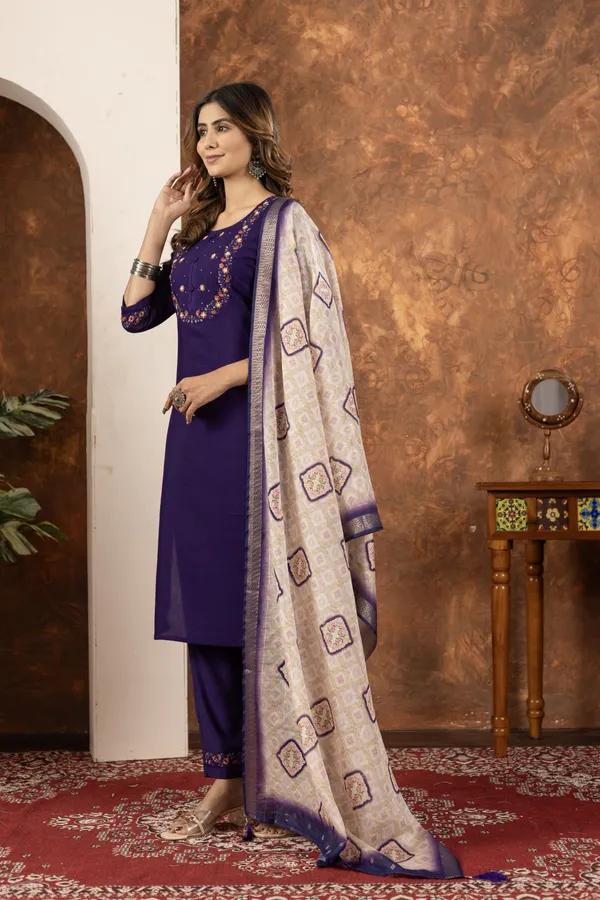 Purple_Marina_Silk_Embroidered_Kurta_Pant_Set_For_Women