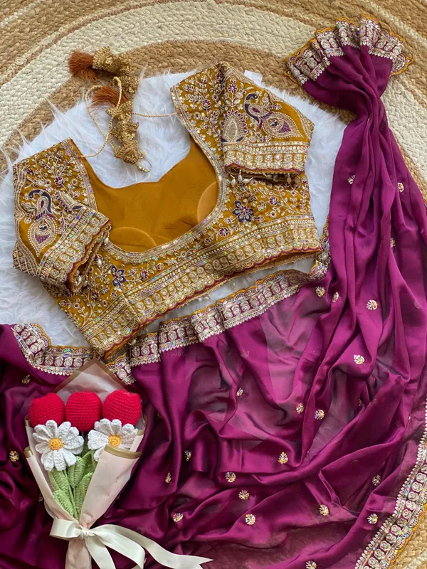 Rani_Pink_Bollywood_Organza_Jimmy_Jimmy_Saree_with_Heavy_Hand_Work_Embroidered_Stitched_Blouse_for_Women_|_Wedding_Saree