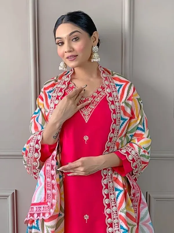Rani_Pink_Chanderi_Embroidered_Kurta_Set_with_Dupatta_|_Ethnic_Wear_for_Women