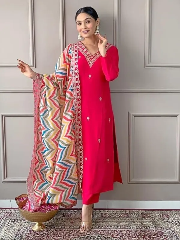 Rani_Pink_Chanderi_Embroidered_Kurta_Set_with_Dupatta_|_Ethnic_Wear_for_Women
