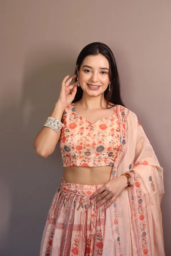 Pastel_Floral_Pure_Organza_Lehenga_Set_with_Sleeveless_Blouse_&_Designer_Dupatta