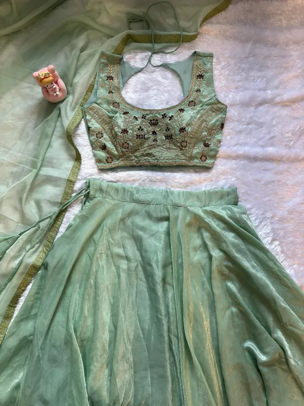 Pastel_Mint_Embroidered_Lehenga_Set_with_Zari_Blouse_&_Net_Dupatta_|_Festive_Wear_for_Women