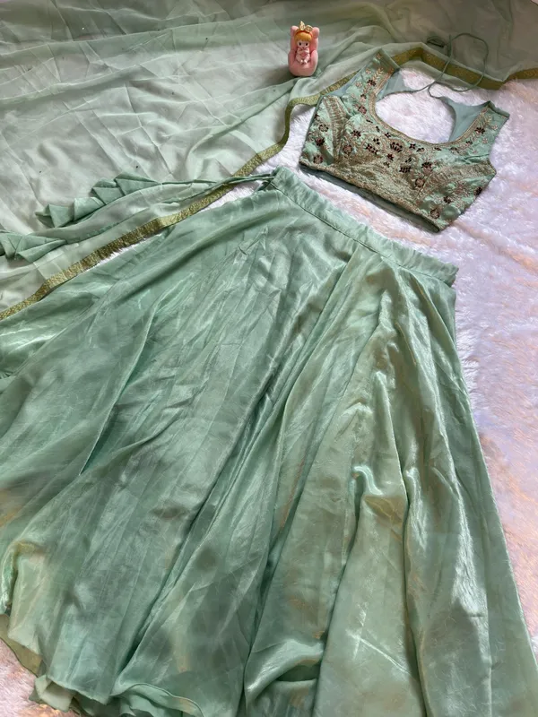 Pastel_Mint_Embroidered_Lehenga_Set_with_Zari_Blouse_&_Net_Dupatta_|_Festive_Wear_for_Women