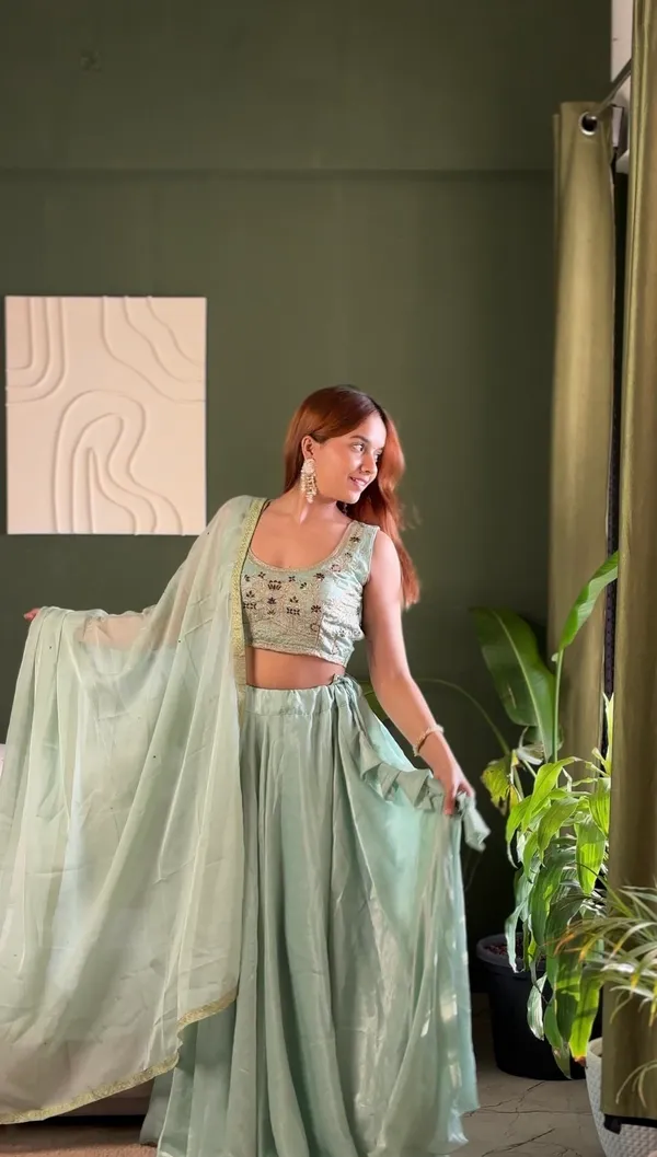 Pastel_Mint_Embroidered_Lehenga_Set_with_Zari_Blouse_&_Net_Dupatta_|_Festive_Wear_for_Women