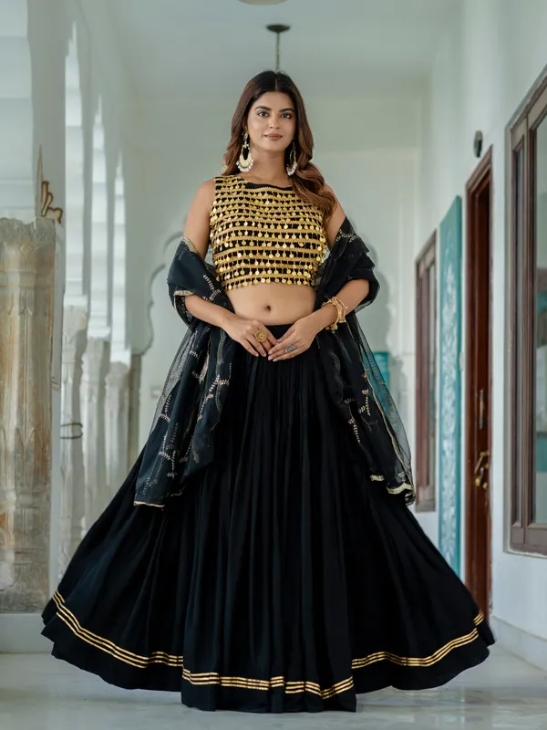 Black_Pure_Rayon_Designer_Lehenga_Choli_with_Coin_Work_&_Embroidered_Net_Dupatta_|_Garba_&_Dandiya_Wear_|_Navaratri_Edition