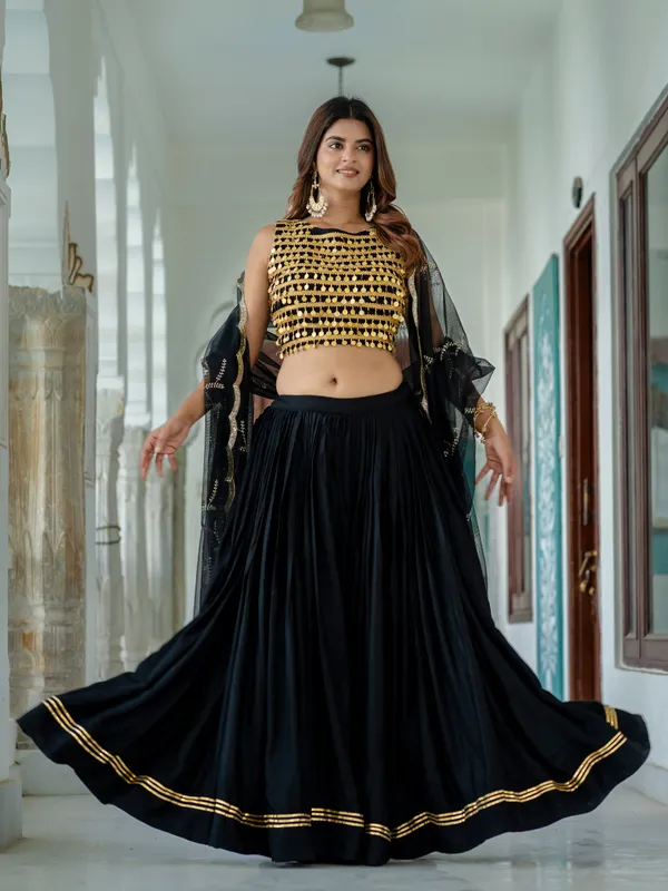 Black_Pure_Rayon_Designer_Lehenga_Choli_with_Coin_Work_&_Embroidered_Net_Dupatta_|_Garba_&_Dandiya_Wear_|_Navaratri_Edition