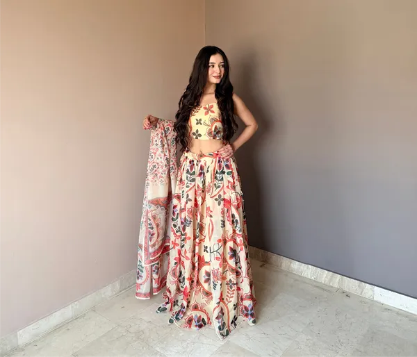 Pure_Organza_Floral_Printed_Lehenga_Set_with_Hand-Work_Blouse_&_Designer_Dupatta