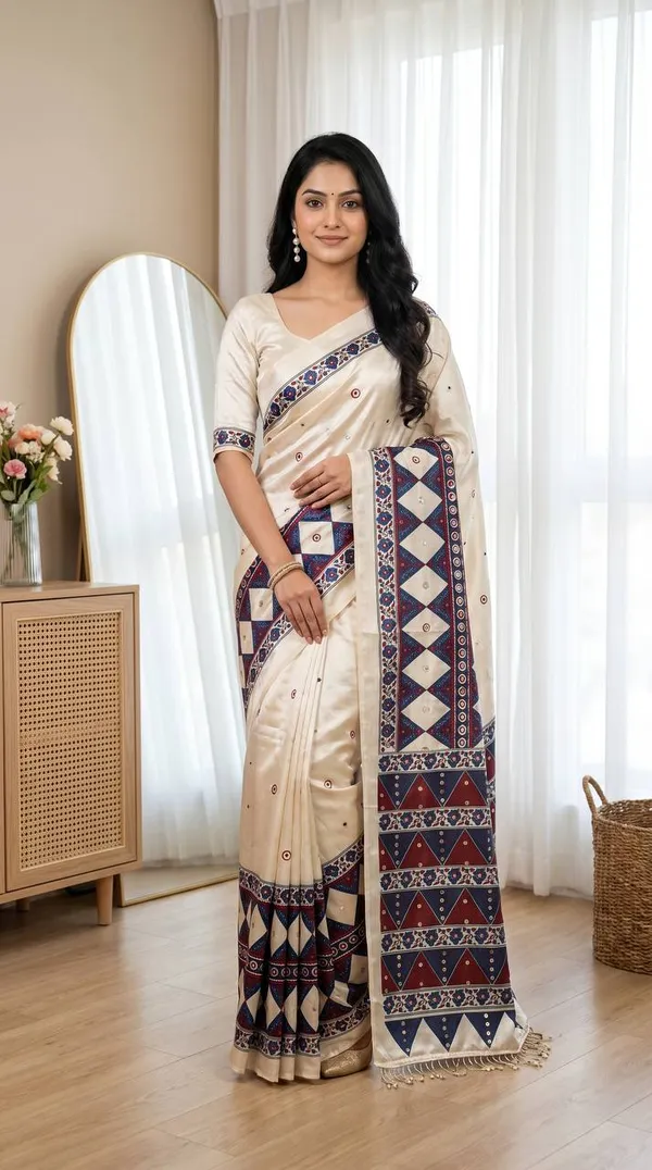 Soft_Satin_Ajrakh_Print_Soft_Silk_Saree_with_Mirror_Work_&_Designer_Border