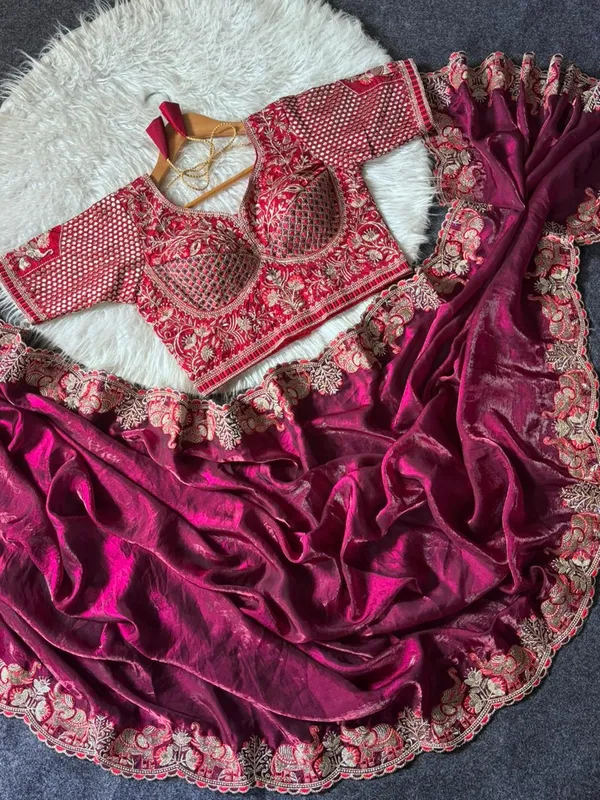 Magenta_Purple_Bollywood_Organza_Jimmy_Jimmy_Saree_with_Heavy_Hand_Work_Embroidered_Stitched_Blouse_for_Women_|_Wedding_Saree