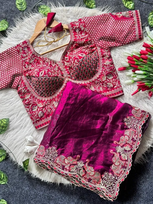 Magenta_Purple_Bollywood_Organza_Jimmy_Jimmy_Saree_with_Heavy_Hand_Work_Embroidered_Stitched_Blouse_for_Women_|_Wedding_Saree