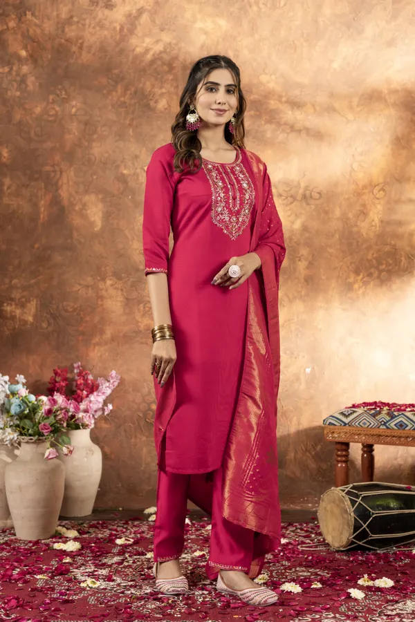 Pink_Marina_Silk_Embroidered_Kurta_Pant_Set_For_Women