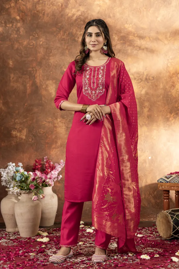 Pink_Marina_Silk_Embroidered_Kurta_Pant_Set_For_Women