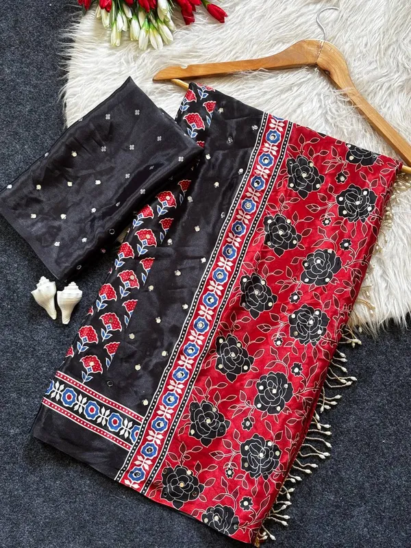 Soft_Satin_Ajrakh_Print_Soft_Silk_Saree_with_Mirror_Work_&_Designer_Border