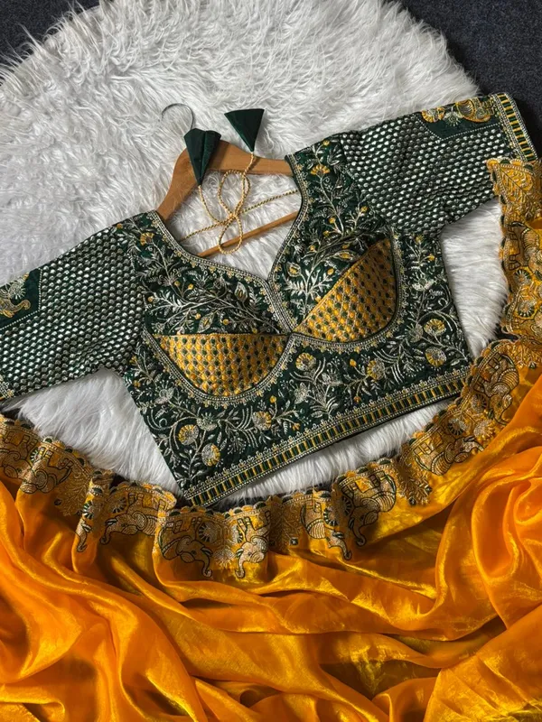 Mustard_Yellow_Bollywood_Organza_Jimmy_Jimmy_Saree_with_Heavy_Hand_Work_Embroidered_Stitched_Blouse_for_Women_|_Wedding_Saree