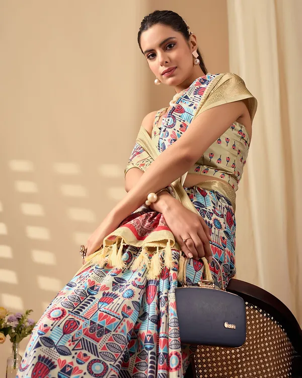 Soft_Lichi_Silk_Saree_with_Multicolor_Digital_Weaving_&_Golden_Zari_Border