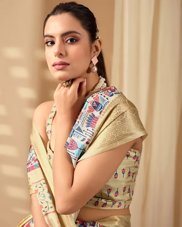 Soft_Lichi_Silk_Saree_with_Multicolor_Digital_Weaving_&_Golden_Zari_Border