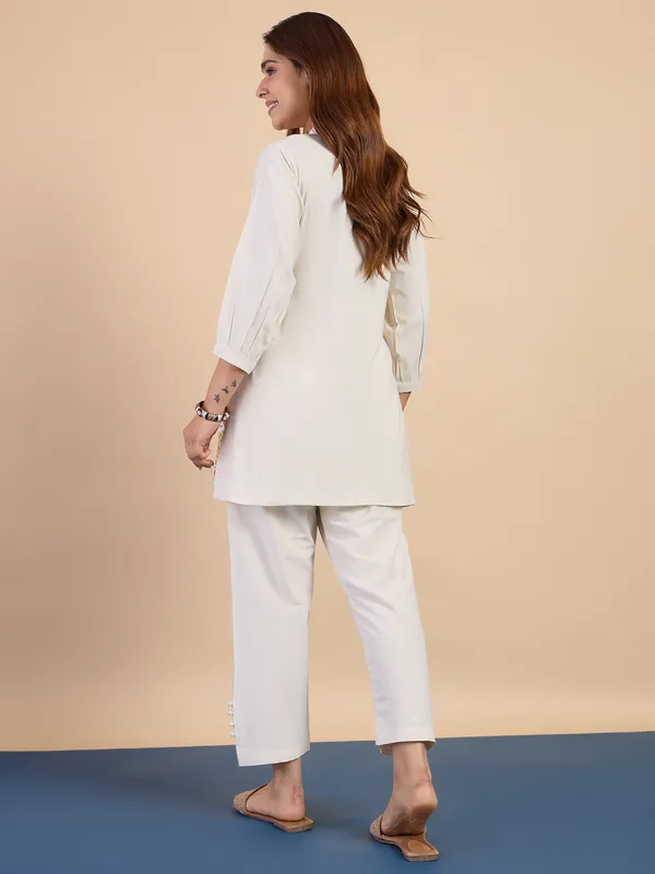 Off_White_Pure_Cotton_Designer_Embroidered_Co-Ord_Set_For_Women