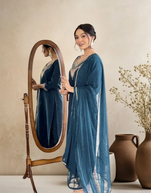 Blue_Chanderi_Embroidered_Kurta_Set_with_Chinon_Dupatta_|_Ethnic_Wear_for_Women