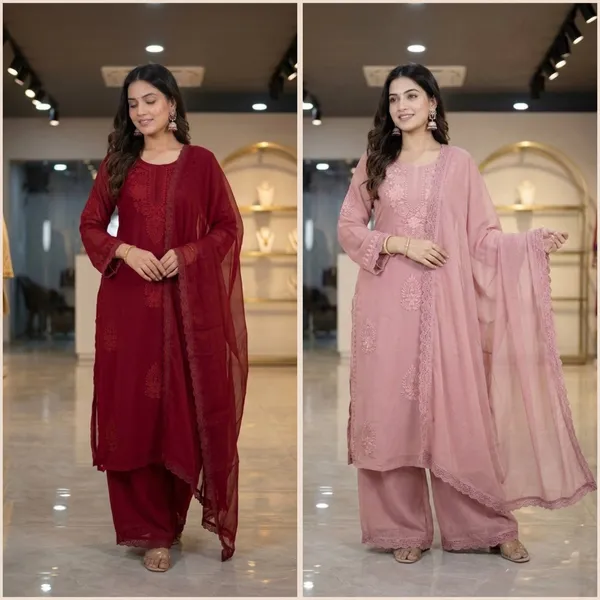 Pink_Georgette_Embroidered_Gown_Set_with_Palazzo_&_Dupatta_|_Party_Wear_Ethnic_Outfit_for_Women