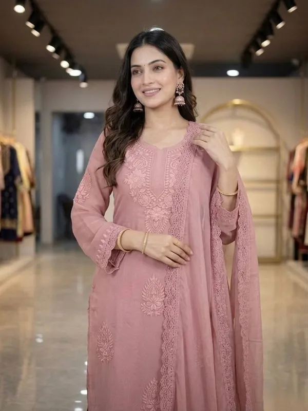 Pink_Georgette_Embroidered_Gown_Set_with_Palazzo_&_Dupatta_|_Party_Wear_Ethnic_Outfit_for_Women
