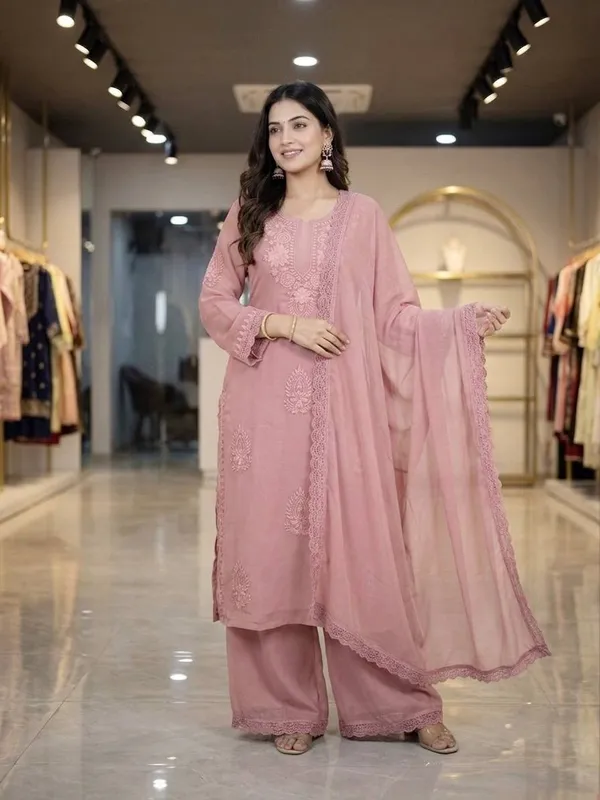 Pink_Georgette_Embroidered_Gown_Set_with_Palazzo_&_Dupatta_|_Party_Wear_Ethnic_Outfit_for_Women