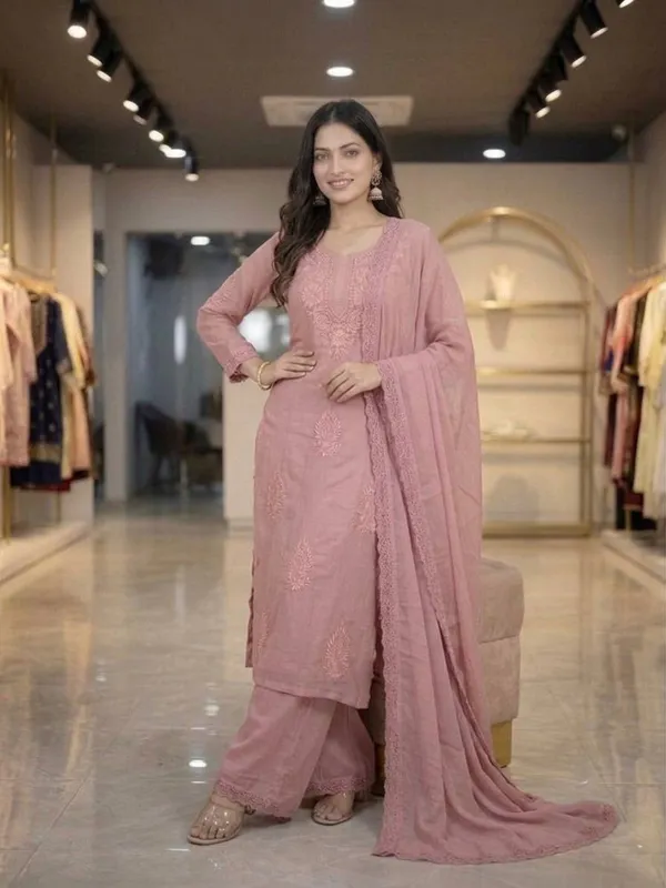 Pink_Georgette_Embroidered_Gown_Set_with_Palazzo_&_Dupatta_|_Party_Wear_Ethnic_Outfit_for_Women