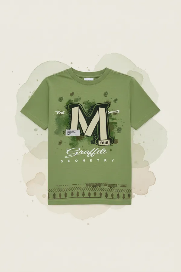 Boys_Green_Graphic_Print_T-Shirt_-_Graffiti_Geometry_Design
