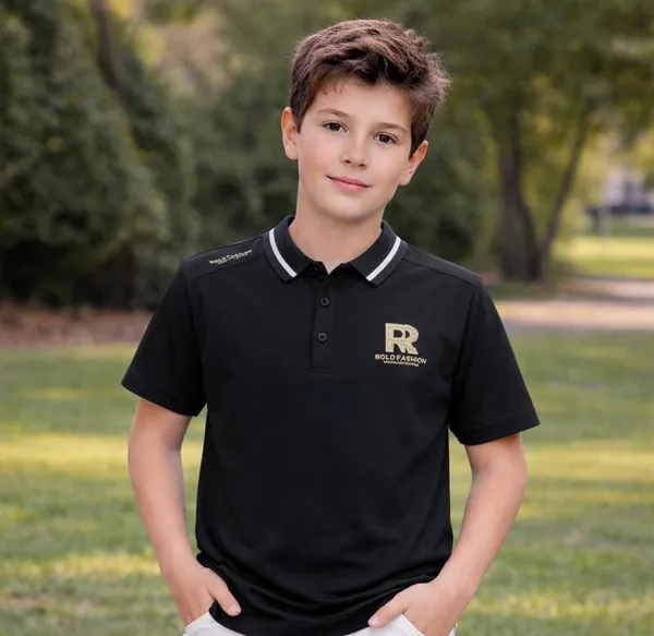Polo_Arnova_Black_Polo_T-Shirt_With_Embroidered_Logo_For_Boys