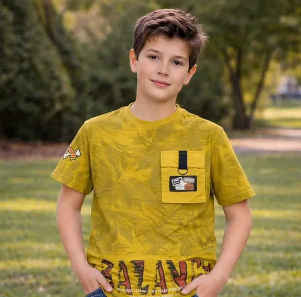 Boys_Yellow_Graphic_Print_T-Shirt_With_Pocket_Detail