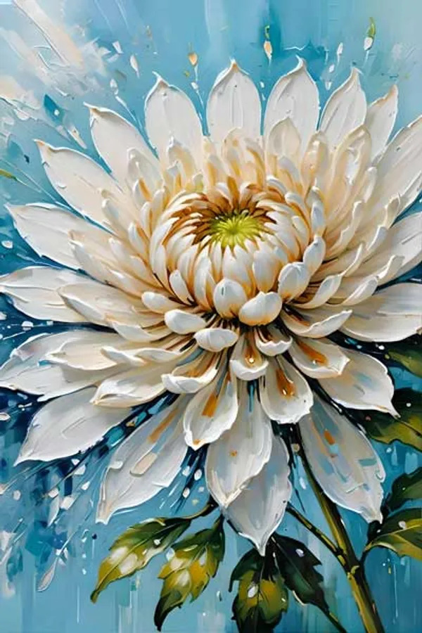 Elegant_White_Dahlia_Flower_Painting_Premium_Wall_Art_Decor