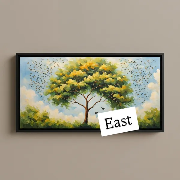 Premium_Plastic_Nature_Inspired_Tree_With_Birds_Multicolour_Wall_Painting