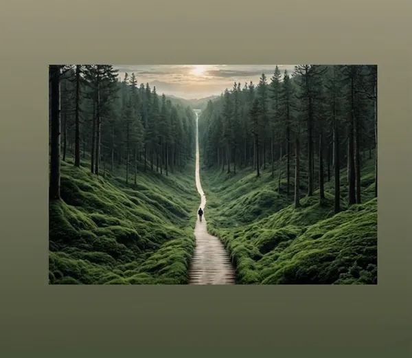 Premium_Canvas_Nature_Tree_Endless_Path_Wall_Painting
