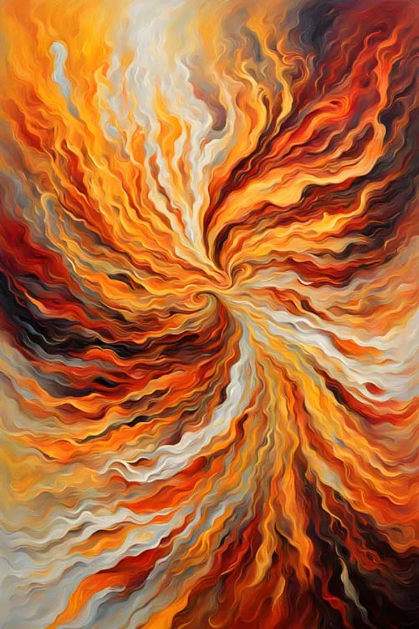 Abstract_Swirl_Wall_Art_Canvas_Warm_Tones_Fire_Spiral_Painting
