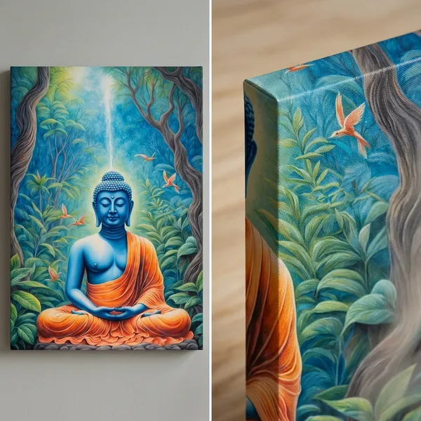 Serene_Buddha_Meditation_Canvas_Wall_Art_Blue_And_Orange_Spiritual_Decor_Painting