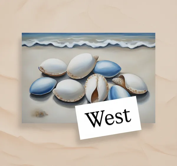Premium_Plastic_Coastal_Blue_White_Cowrie_Shell_Wall_Painting