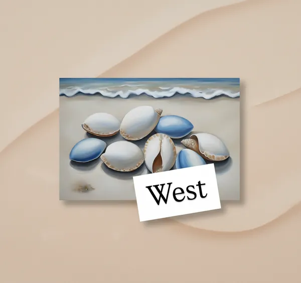Premium_Plastic_Coastal_Blue_White_Cowrie_Shell_Wall_Painting