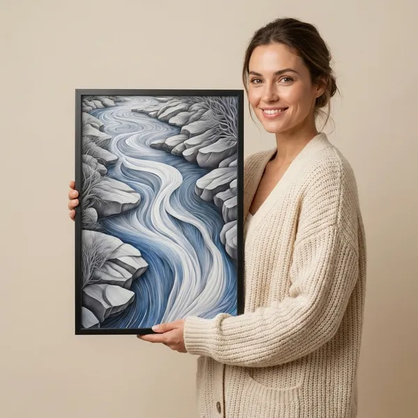 Abstract_River_Flow_Wall_Art_Print_Blue_And_Grey_Flowing_Water_Design