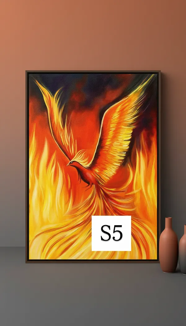 Premium_Plastic_Mythical_Phoenix_Rising_Flame_Golden_Wall_Painting