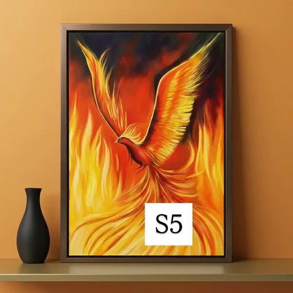 Premium_Plastic_Mythical_Phoenix_Rising_Flame_Golden_Wall_Painting