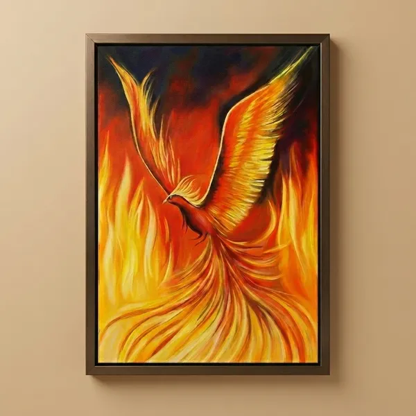 Premium_Plastic_Mythical_Phoenix_Rising_Flame_Golden_Wall_Painting