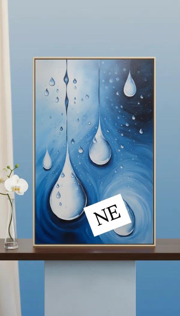 Premium_Plastic_Abstract_Blue_Watercolor_Droplet_Wall_Painting