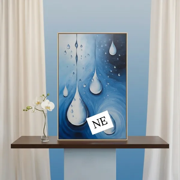 Premium_Plastic_Abstract_Blue_Watercolor_Droplet_Wall_Painting