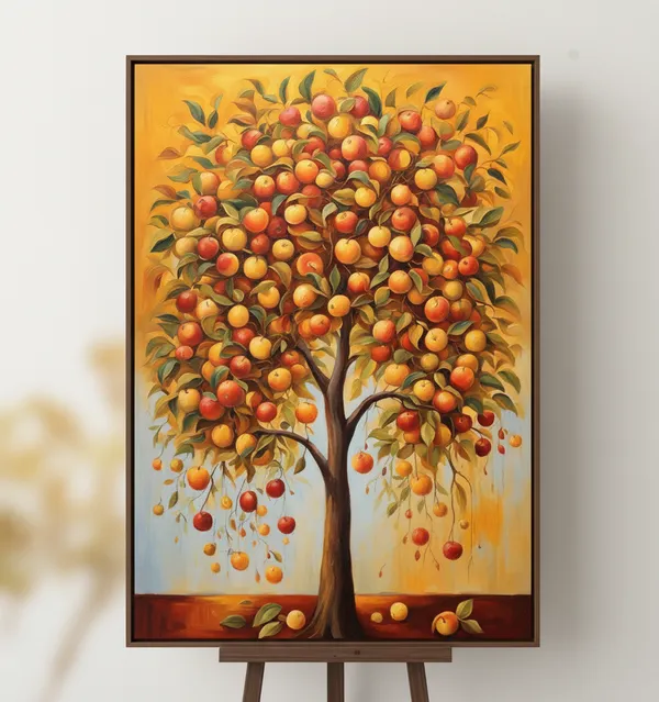 Premium_Canvas_Nature_Tree_Birds_Abundance_Wall_Painting